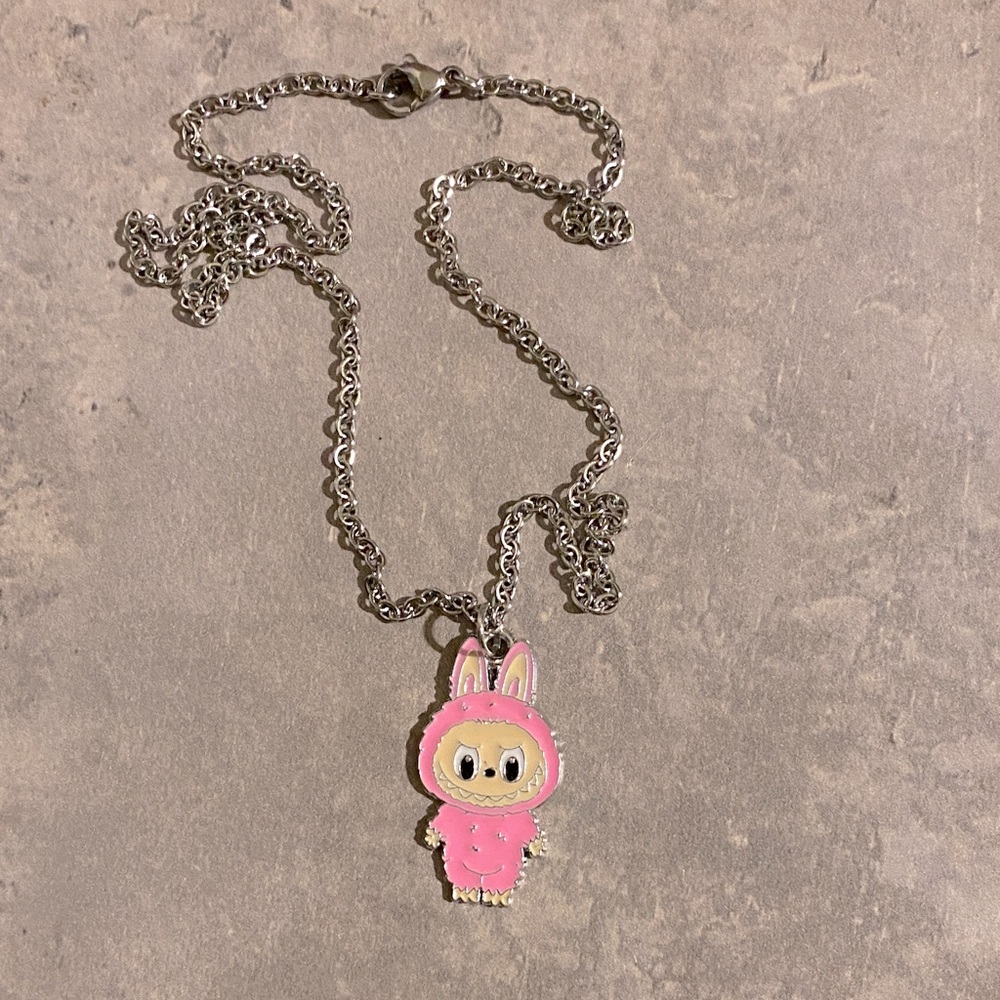 Pink Labubu Necklace